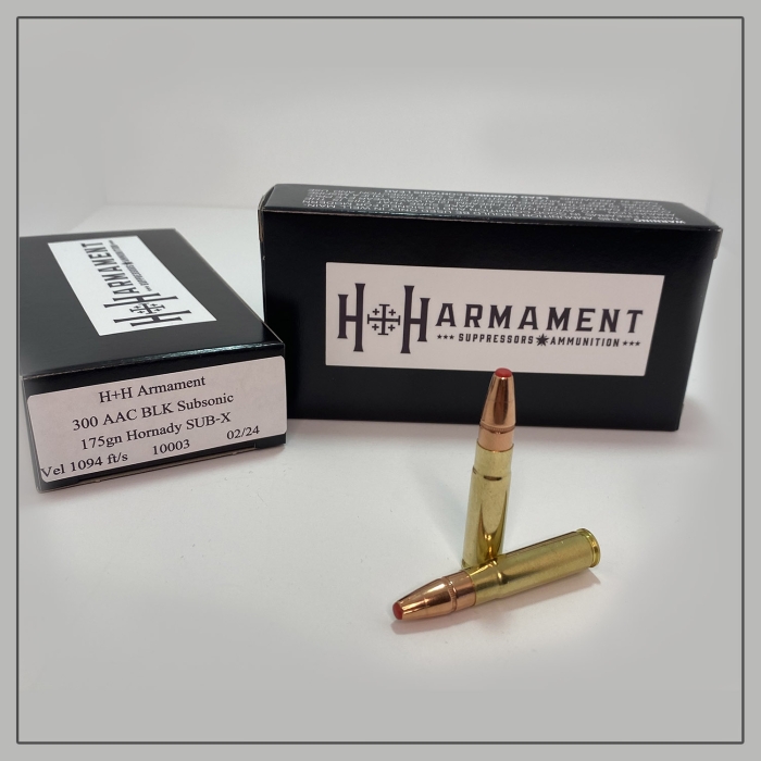 RIFLE - 175gr Hornady Sub-X Ammunition 300 AAC BLK