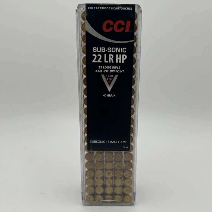 RIM Fire - 100 Rounds of CCI 22LR SubSonic 40gr Lead HP 1050 FPS